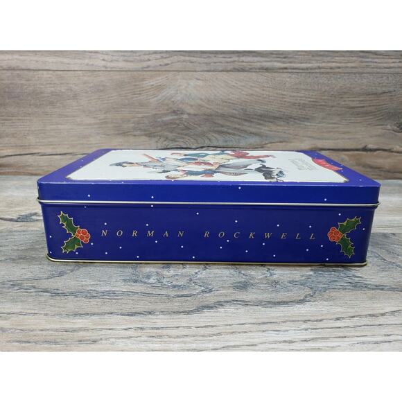 1996 Norman Rockwell Limited Edition Snickers Candy Bar Christmas Tin Empty - Picture 4 of 10